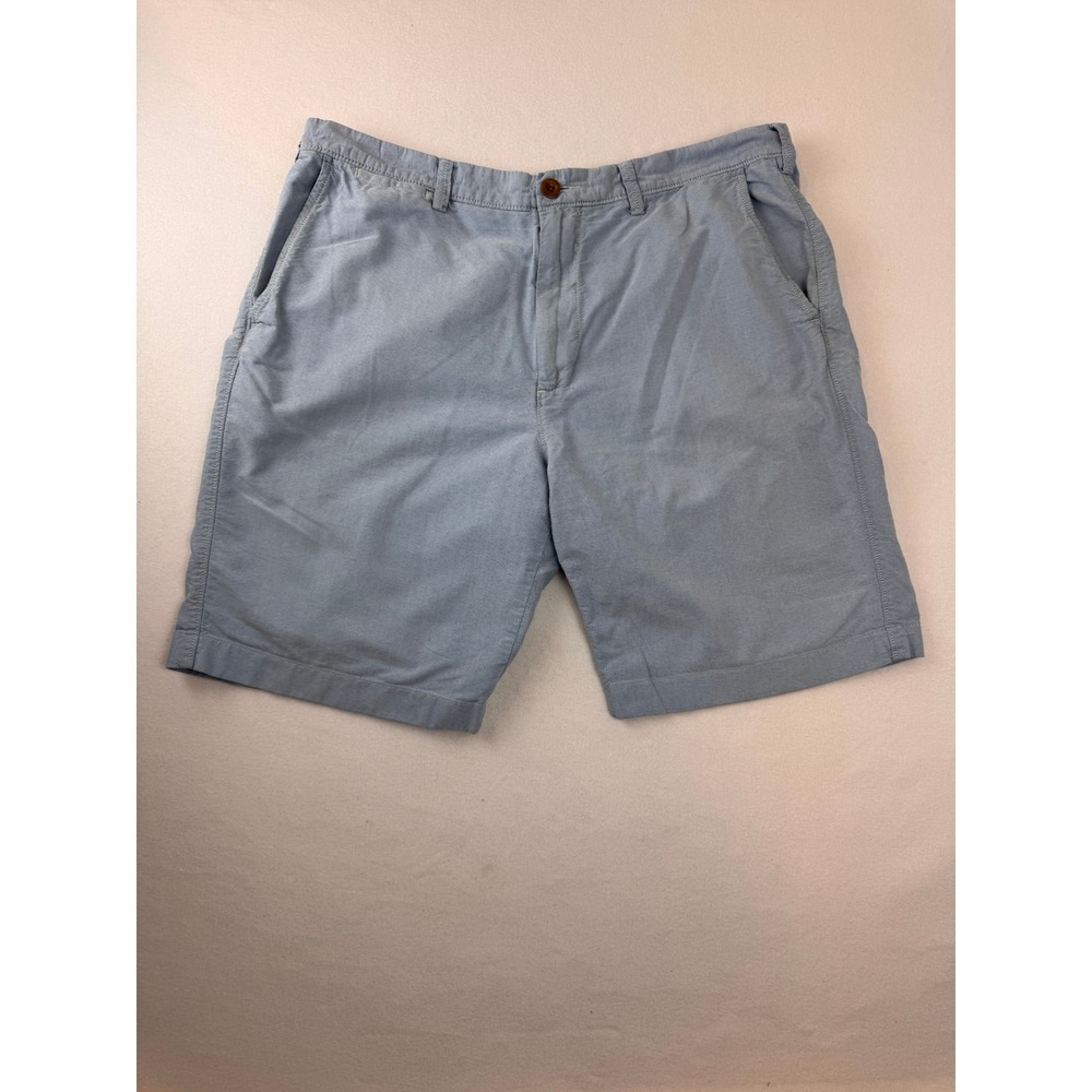 J.Crew Club Chino Shorts Men's 38 Blue Flat Front Casual Cotton 11 Inch